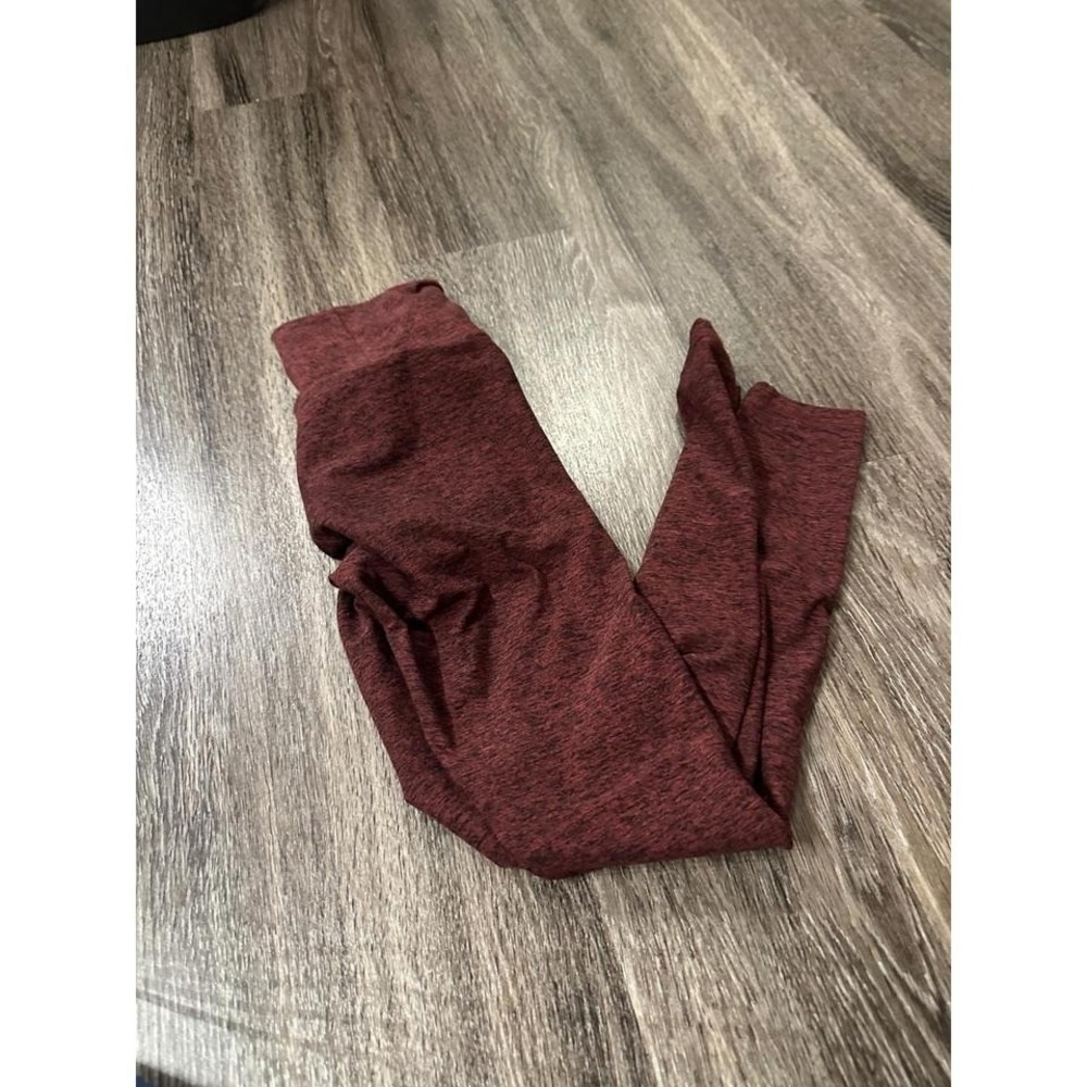 CALIA by Carrie Underwood Heathered Burgundy Leggings Athleisure Workout Pants